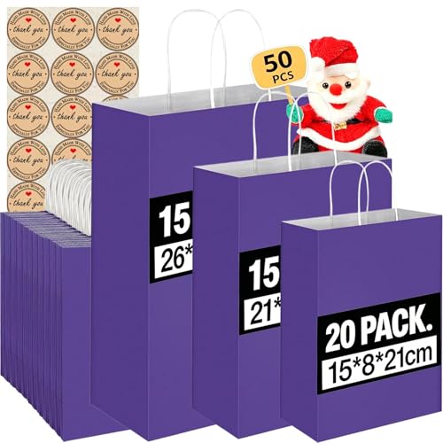 Sac cadeau papier kraft 3 tailles pour emballer facilement