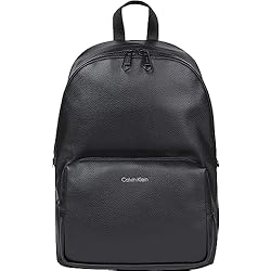 Maletin Calvin Klein Hombre Calvin Klein Hombre Mochila de Piel Sintética Reciclada, Negro (Ck Black), Talla Única