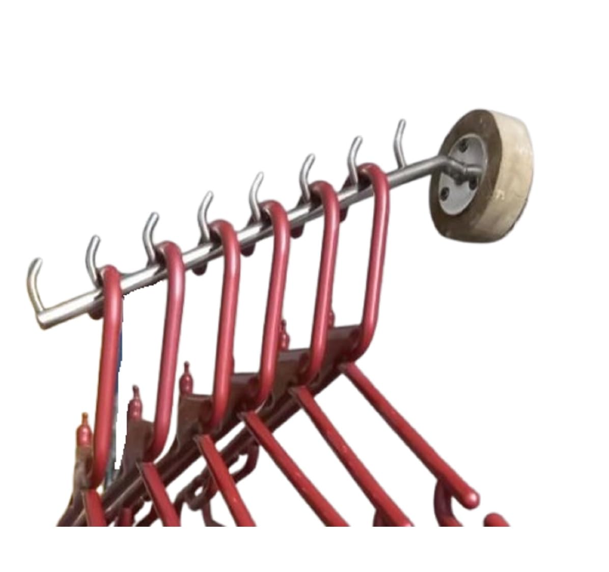 Q1 Beads 2 Pcs. 8 Pin Stainless Steel Display Hook Wall Drope Hanger for Showroom/Mobile Shop/Wall Mount/Clothes Pack of 2 (Silver) offers donot miss Q1 Beads 2 Pcs. 8 Pin Stainless Steel Display Hook Wall Drope Hanger for Showroom/Mobile Shop/Wall Mount/Clothes Pack of 2 (Silver) offers donot miss