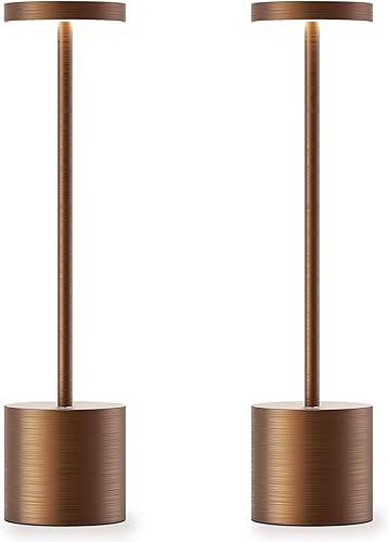 JALVDE - Paquete de 2 lámparas de mesa recargables de escritorio de lectura sin deslumbramiento luz LED de rompecabezas para funcionar con batería