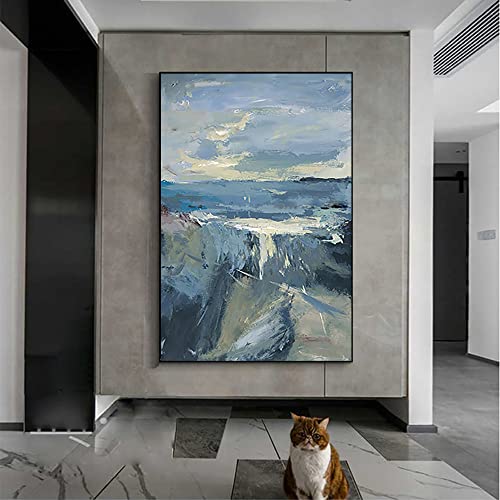 Peinture à l’huile abstraite à texture épaisse relief unique