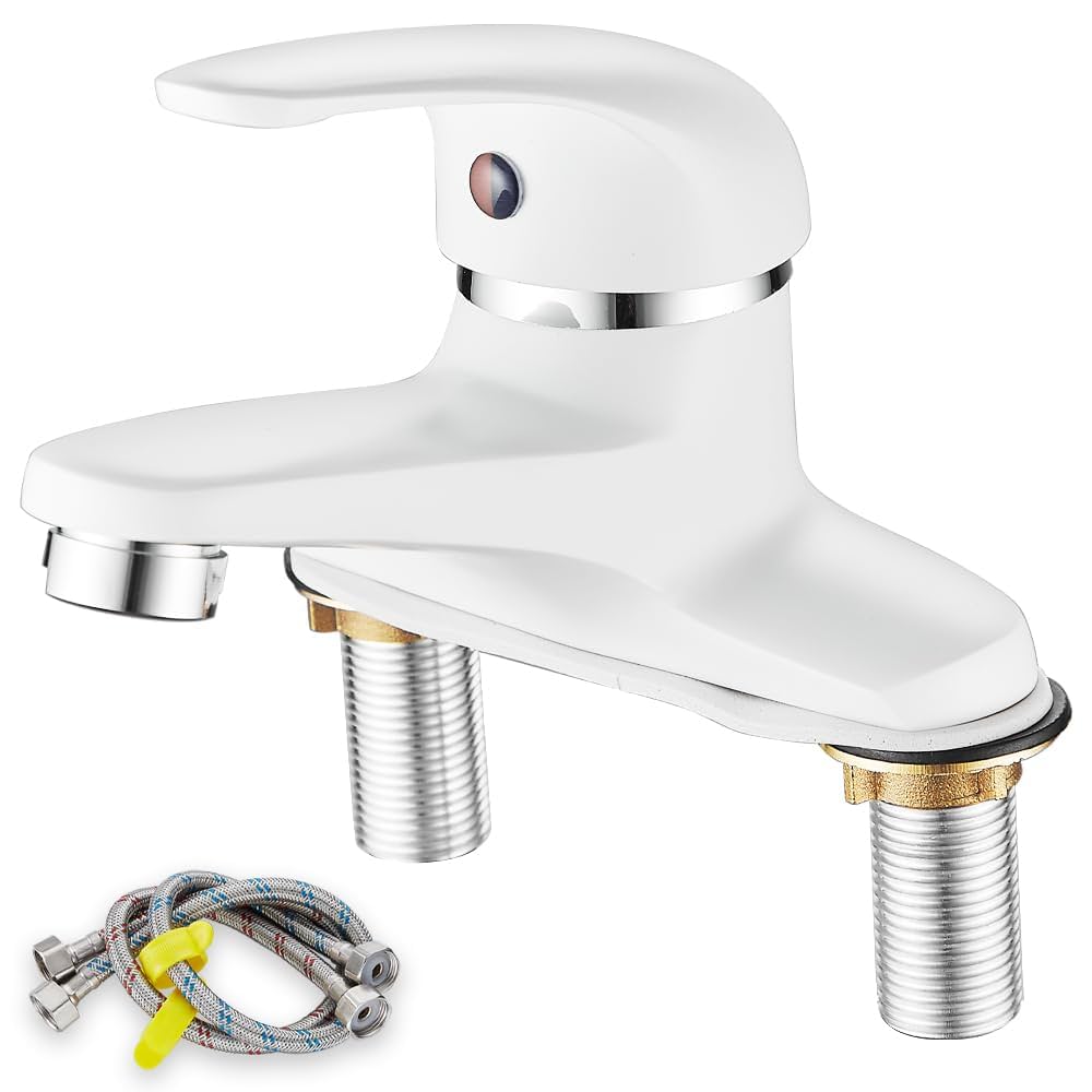 洗面台蛇口 台付2穴 シングルレバー 混合水栓 洗面水栓 真鍮製立水栓 洗面蛇口 混合水栓 2穴 シングルレバー 洗面台 蛇口 交換 自分で