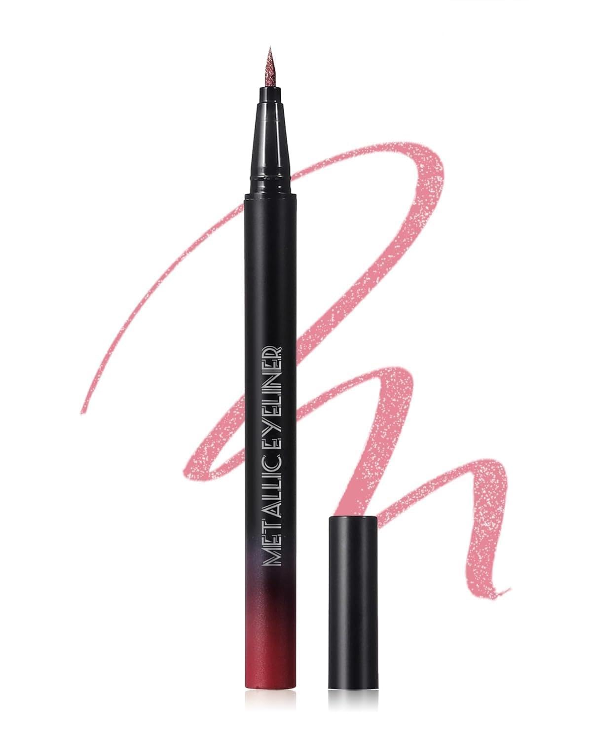 Vawolecy Skinny Felt Tip Liquid Eyeliner Pen, Waterproof Eye Liner, Up To 24 Hours of Wear, Multi Intensely Pigmented Shades (Red)