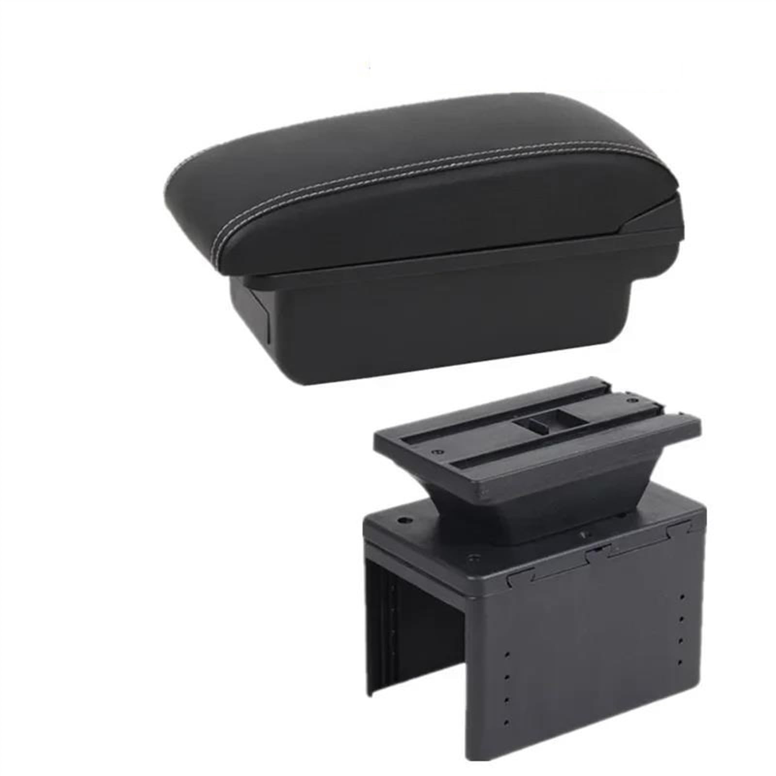 NMJLQW Storage Rack Center Console Armrest Storage Box For I20 2021 2022 2023 Car Interior Parts Modification Accessories(A1 white line)