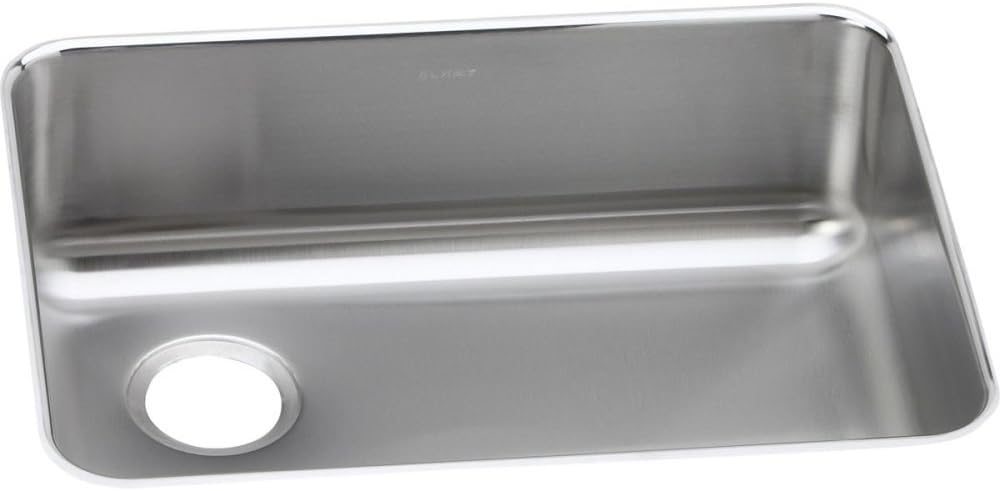 Elkay ELUH2317L Stainless Steel Left Drain Gourmet 18-3/4-Inch x 25-Inch Single Basin Undermount Stainless Steel Kitchen Sink