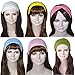 QING OUTDOOR Sweat Wicking Stretchy Athletic Bandana Headbands/Head wrap/Yoga Headband/Head Sarf/Best Looking Head Band for Sports or Fashion, or Exercise (Set 3 (6 Count))