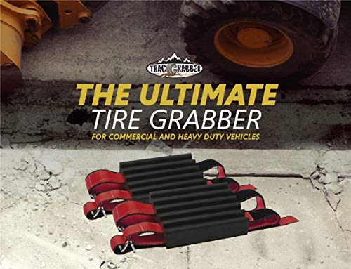 TRACGRABBER Trac-Grabber – Snow, Mud and Sand Tire Traction Device, Set of 2 – for Wide Track or Super Single Trucks, Easy to Install – A Snow Traction Mat Alternative – Get Unstuck - Thumbnail 7