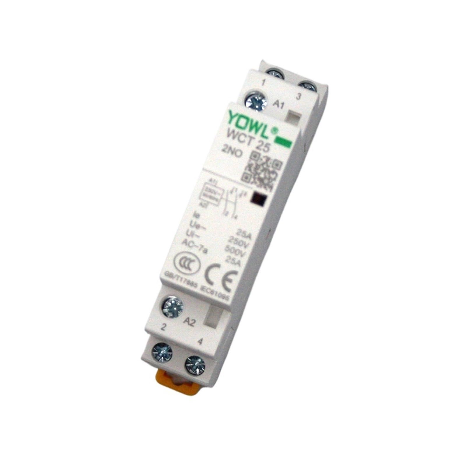 NVSFZGIYG WCT-25A 2P 16A/20A/25A 220V/230V 50/60HZ din Rail Household ac contactor(Wtc-25a 1no 1nc)