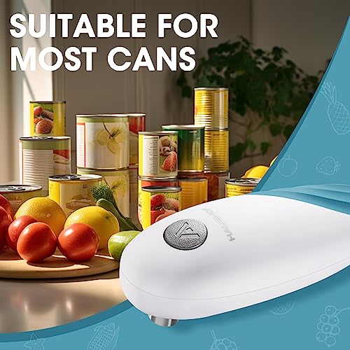 HAUSHOF Electric Can Opener, Automatic Tin Opener with One Touch Switch, Hands-Free and Smooth Edge Battery Tin Openers for The Elderly and Arthritic, Blue - Image 5