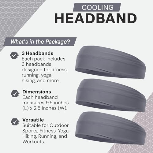 Image of COLD FACTOR Cooling Headband for Women and Men - UPF 50+ Advanced Evaporative Comfort, Instant Cooling Sweatband for Outdoor Sports, Fitness, Yoga, Hiking, Running, and Workout