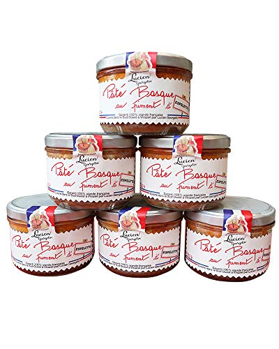 LUCIEN GEORGELIN - Lote de 6 pastas vascas con chile de Espelette (220 g)