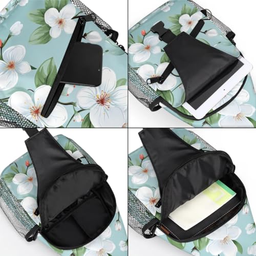 Bolso tipo sling unisex con flores para viaje y senderismo miniatura 5