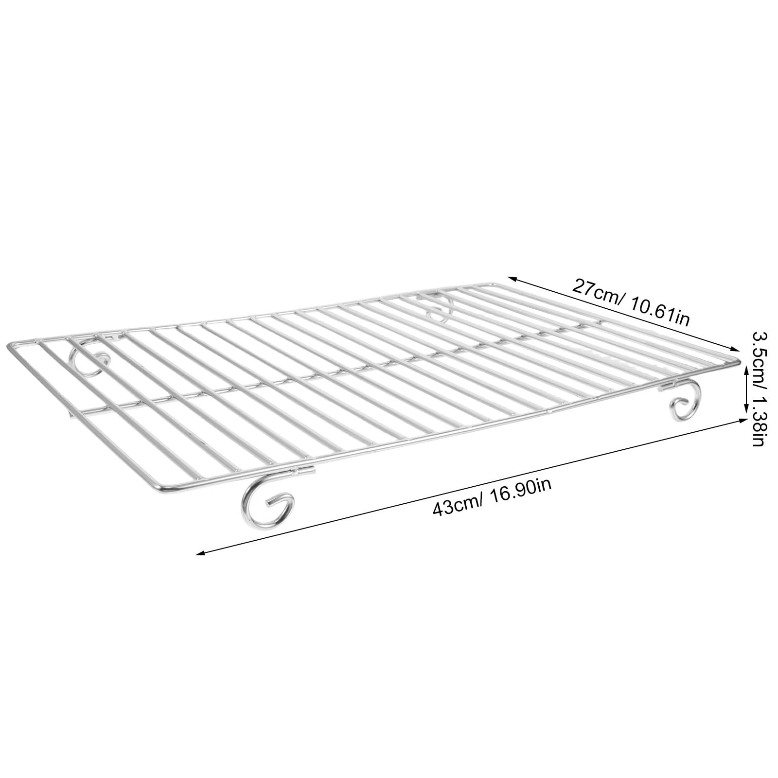 ibasenice Grille de Refroidissement pour la Cuisson et la pâtisserie - Grille de Cuisson en Acier Inoxydable pour Four, idéale pour la préparation des gâteaux, Biscuits et Pains - Améliore la