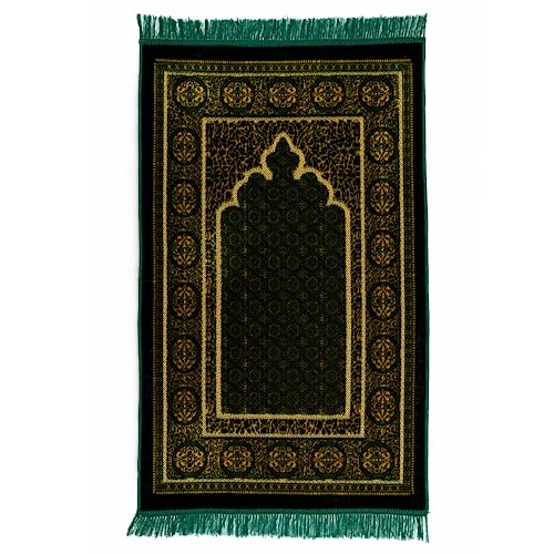 homeart Muslim Prayer Rug, Soft Plush Thin Islamic Prayer Mat, Janamaz, Sajada, Praying Carpet, Islamic Gift for Men & Women - Image 2