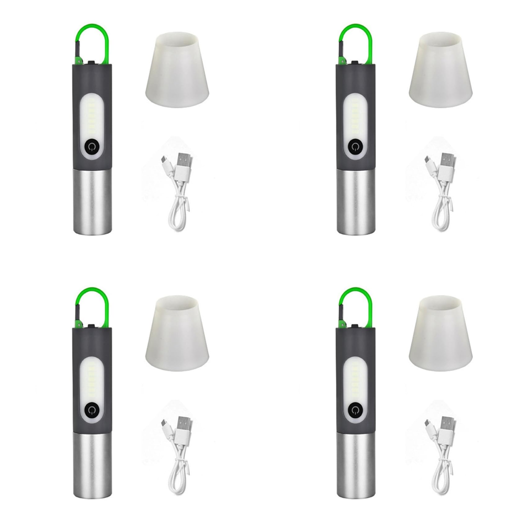 Hndhbfgrt 4X Zoomable LED Flashlight High Lumens LED Rechargeable Flashlight 4Modes Light Floodlight Torch Outdoor