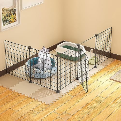 Recinto per gatti grandi Box for animali domestici con porta, recinto for piccoli animali Gabbie for gatti Gabbia for cani Recinzione for animali domestici in metallo fai-da-te for interni/esterni(108