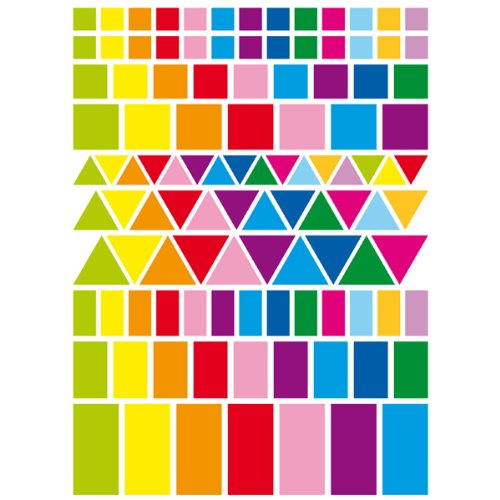CTOP - Loisir créatif - Gommettes géométriques Couleurs Vives et Tailles Assorties - 324 pièc Cover