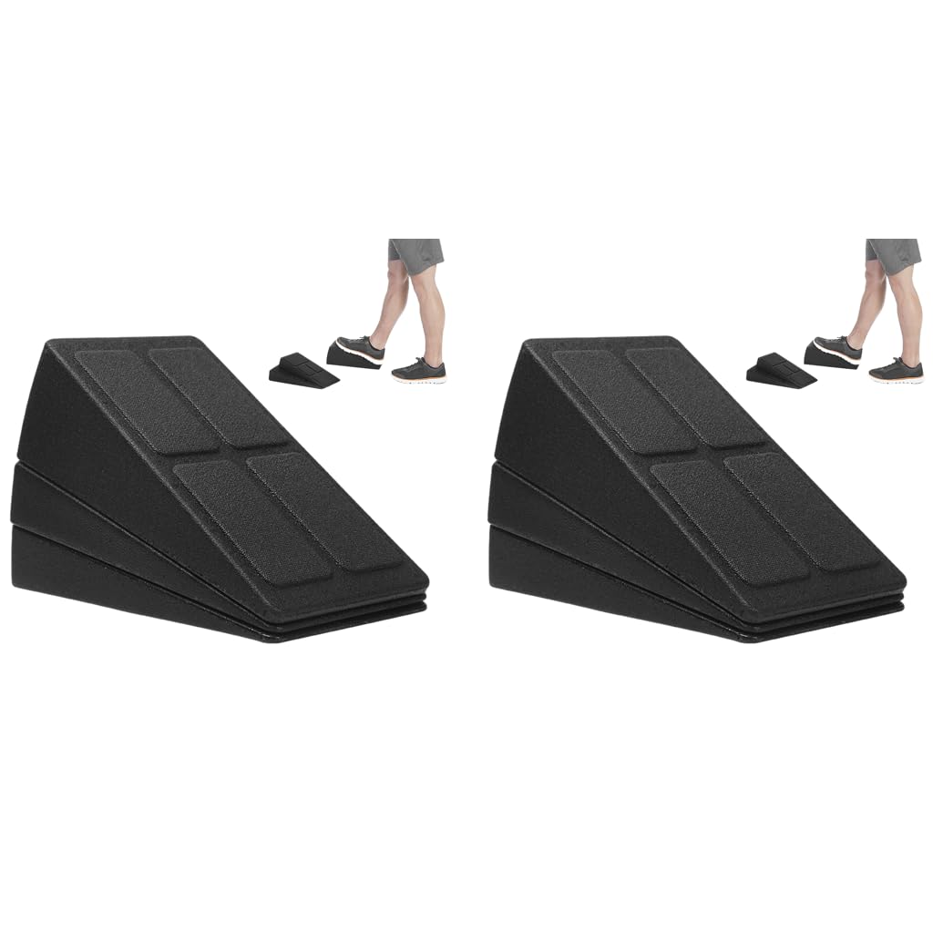Proberos 6PCS Squat Wedge Set Adjustable Height Tilt Exercise Wedge Block Slant Board Yoga Foam Incline Platform for Squats Calf Stretches