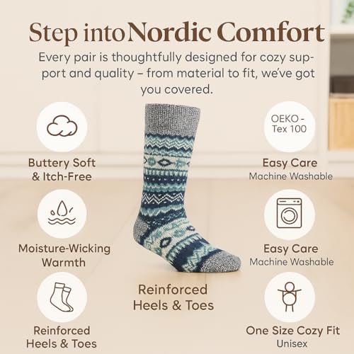 Sweet Dreams Plush Cloud Socks - Super Soft, Warm & Cozy Lounging, Cold Weather, Sleep Socks for Women & Men3