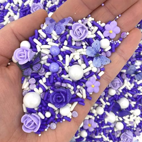 Butterfly Kiss Sprinkle Mix | Purple Butterfly Sprinkles | Flower