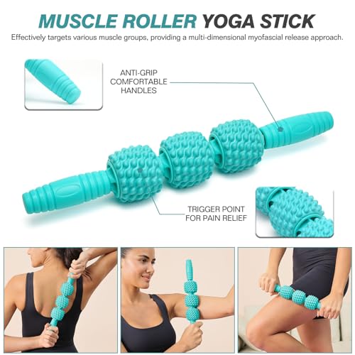 5-in-1-Foam-Roller-Set-Trigger-Point-Foam-Back-Roller-Muscle-Roller-Stick-Massage-Ball-Stretching-Band-for-Deep-Muscle-Massage-Pilates-YogaFitness-Exercise-for-Whole-Body-Release