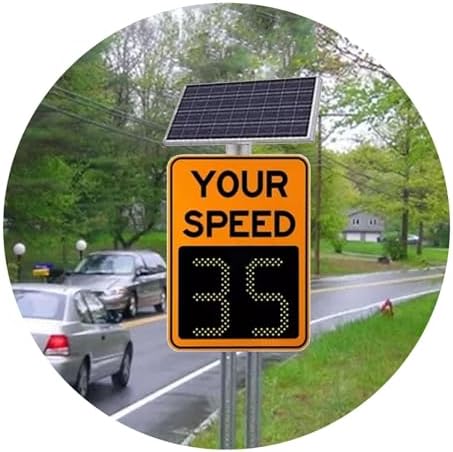 50X70cm Solar LED Radar Speed Signs - Flashing Speed Limit Indicator for Roads & Highways, Eco-Friendly Traffic Safety Device, Durable & Weather Resistant