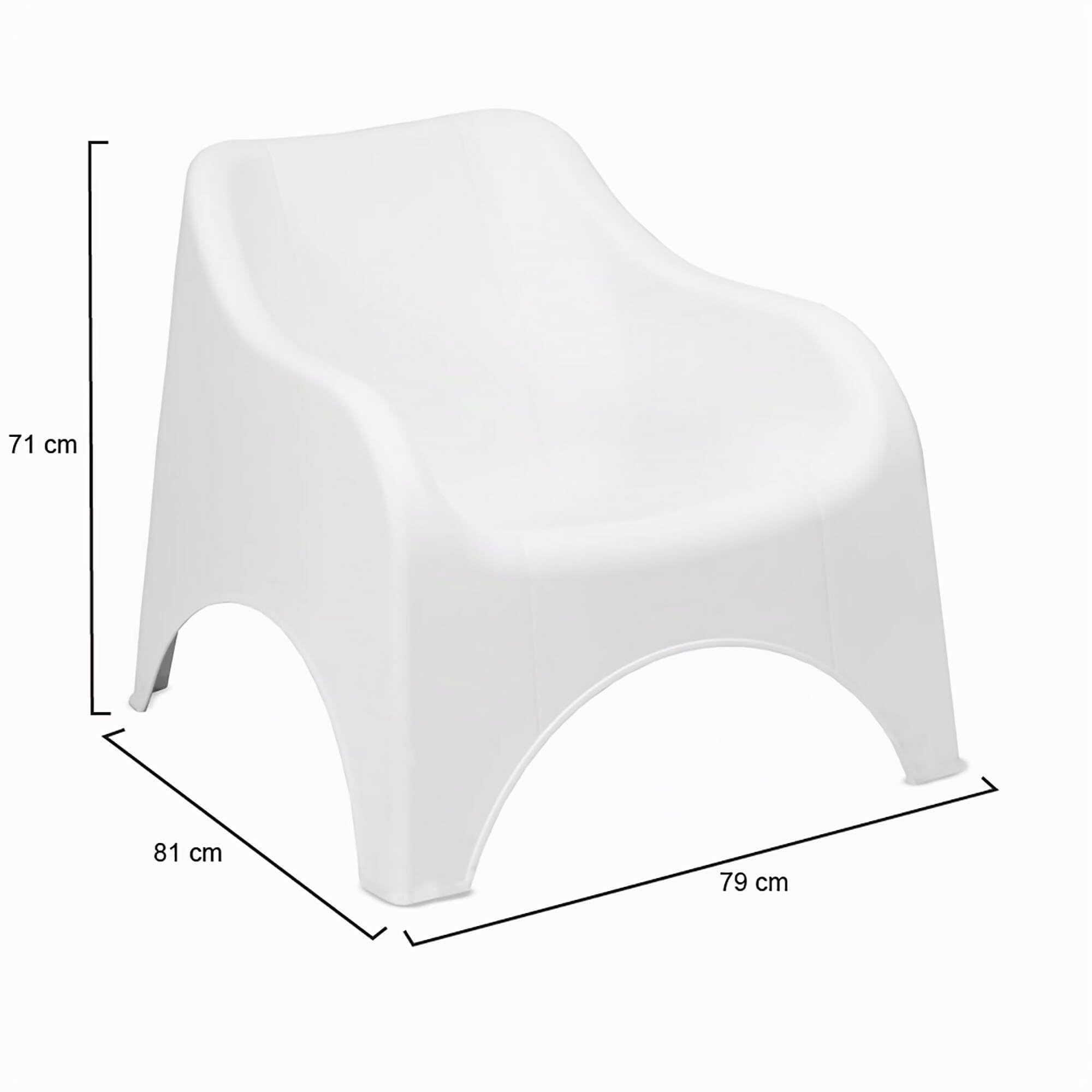 orizzonte Sillón Nuvola de resina blanca
