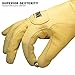 Youngstown Glove Leather Utility Plus Double Layered Long Cuff Work Gloves For Men - Puncture Resistant, Arc Rated - Tan, Medium,Brown