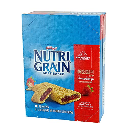Kellogg's 35945 Nutri-Grain Cereal Bars, Strawberry, Indv Wrapped 1.3oz Bar, 16/Box - image 4