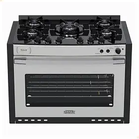 Fogao de Embutir 5 Bocas Venax Gaudi Platinum Vitreo Inox Gas GLP 220 V