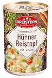DREISTERN Hühnertopf mit Reis 400g | Leckerer Eintopf in der recyclebaren Konservendose | extra viel Einlage