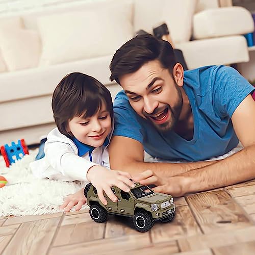 Image of 1:24 Scale G Patton Military Toy Car for Kids Die Cast Metal Car with Light Sound Pullback Openable Door