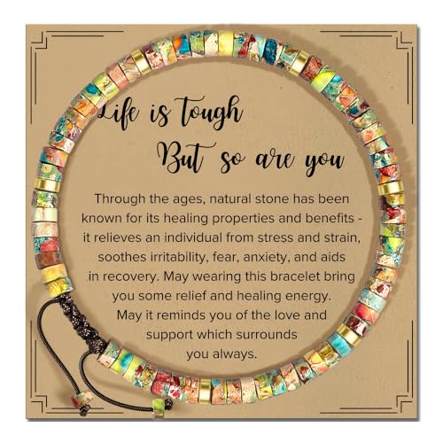 XFSRG Chakra Armband Reiki-Yoga-Armbänder Geflochtenes Verstellbares Edelsteinarmbänder Natur Stein Edelsteinarmband Schmuck (Mehrfarbige 2)