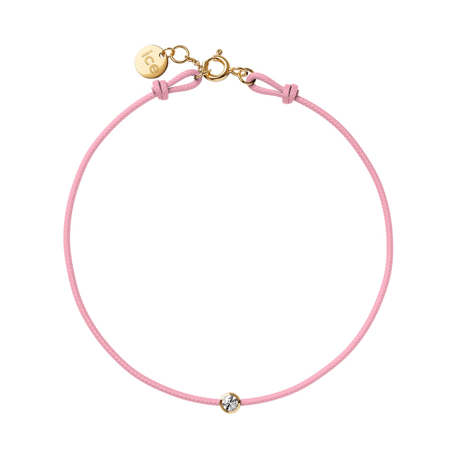 Ice Jewellery - Diamond Bracelet - Cord Light Pink (021105)