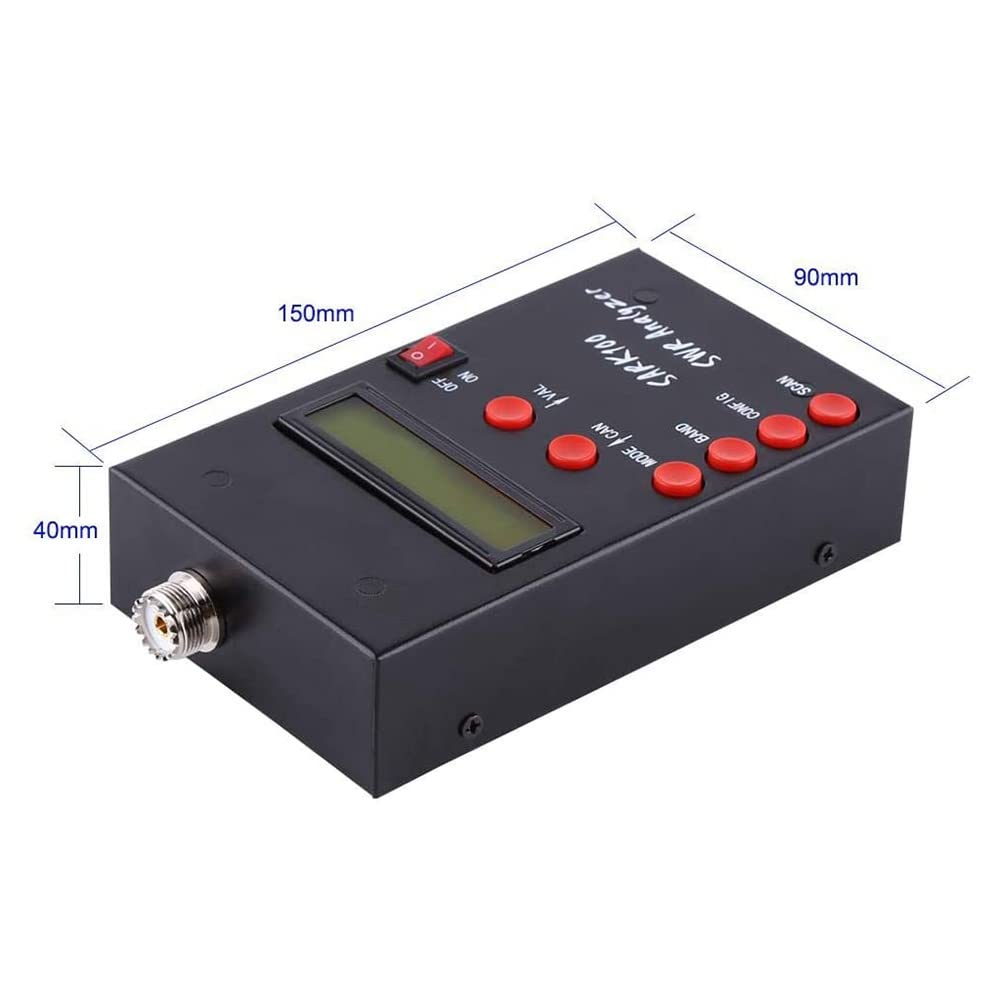 Analizador de Antena SARK100 Medidor de Antena SWR de Corta de 1-60MHz con Rango de MedicióN Utilizable de 1,0 una 9,99 SWR