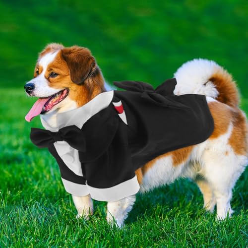 Smoking pour chien avec nœud ajustable et textile doux de cérémonie - 7