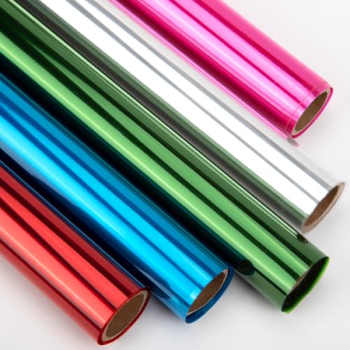 Nitelemn 5 Colors Transparent Colored Cellophane Wrap,...