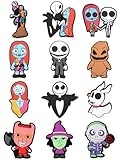 Beamandi Halloween Shoe Charms Cute Cartoon Characters Shoe Decoration for Women Kids Boys Girls Wristband Clog Accessories Halloween Party Favors