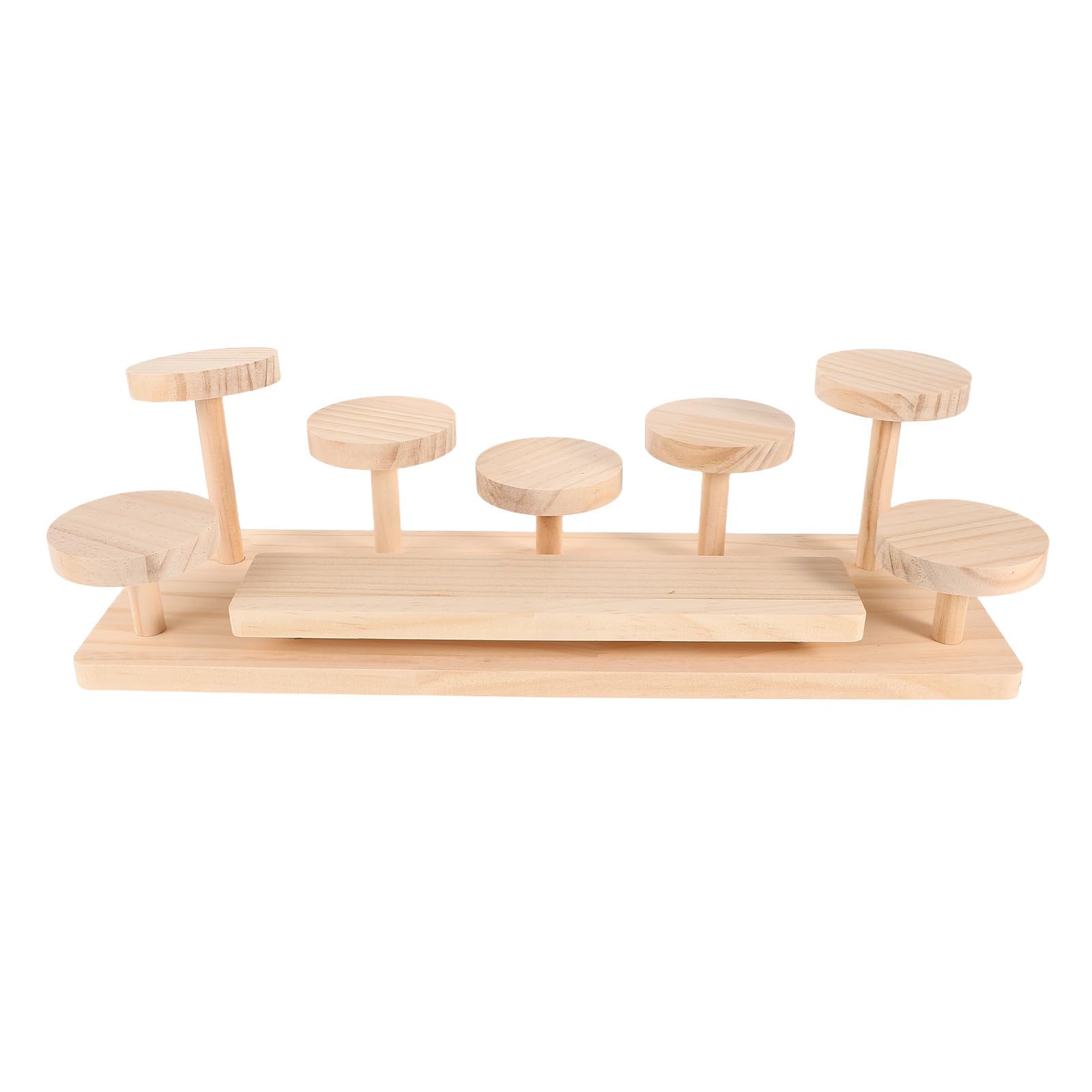 Toyvian Organizador de Perfumes de Madera Beige para Sobremesa | Expositor Multifunción, Uso en Escritorio o Centros Comerciales, para Fragancias y Cuidado Facial