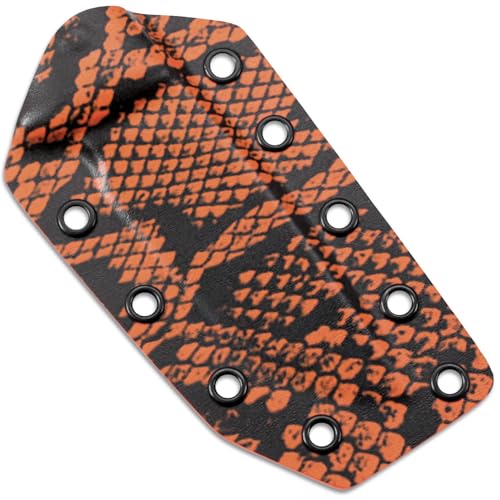 Image of KYDEX Thermoform Sheet - (P1 Texture) - (Infused Print) - (12in x 12in) - (Snake Skin - Orange Rattler) - (1 Sheet) - (for Holster Making & Hobby) - (USA Made)