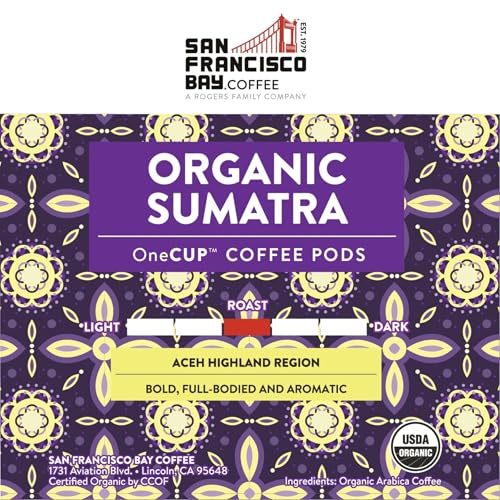 Image of San Francisco Bay Compostable Coffee Pods - Organic Sumatra (80 Ct) K Cup Compatible including Keurig 2.0, Medium Roast
