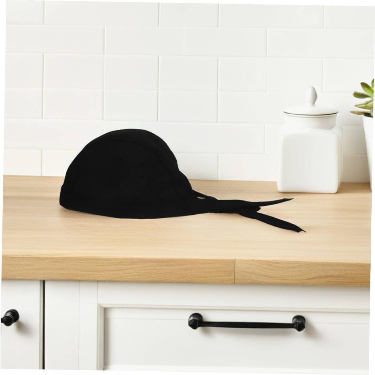 Garneck 12pezzi Cappello da Chef Testa in Cotone Nero per Cucina
