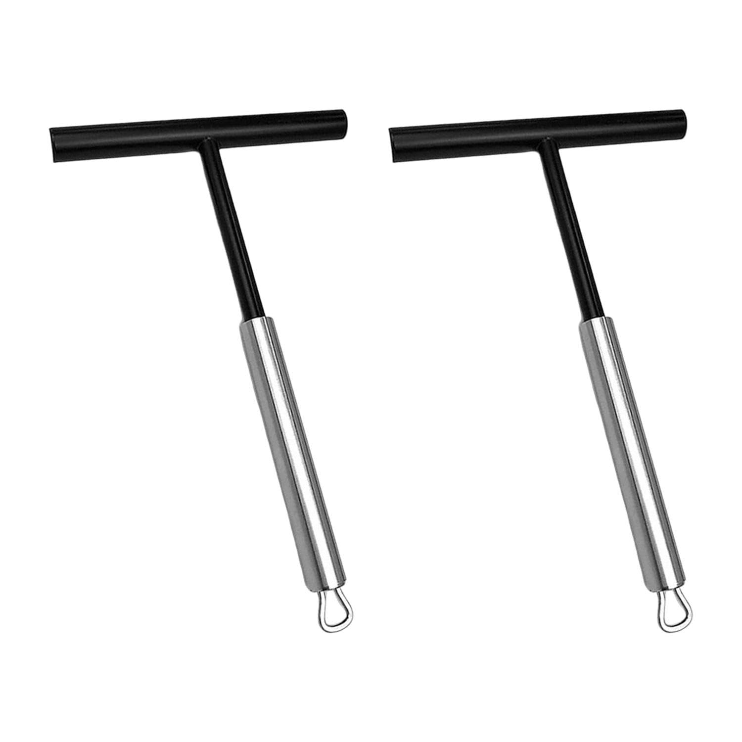WUFGWBD 2 Pieces Black Pancake Spreader, Stainless Steel Pancake Tools, Pancake Scraper, Batter Spreader, Baking Tools