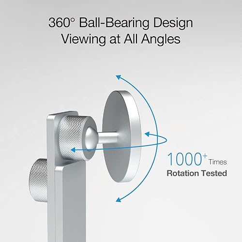 Miniatura 4 de AluDisc Pro - Soporte magnético de aluminio para teléfono de escritorio de 360 con inclinación giratoria, ángulo de rotación y ajuste de altura de