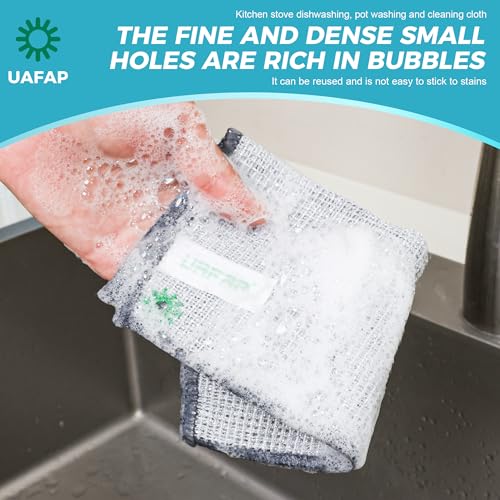 12 PCS Non Scratch Wire Dishcloth, Cleans Fast Without Scratching, Stands Up to Stuck-on Grime, Multi-Surface Safe, Wire Dishwashing Rag Cleaning Power for Everyday Jobs 7.87“ x 7.87” - Image 6