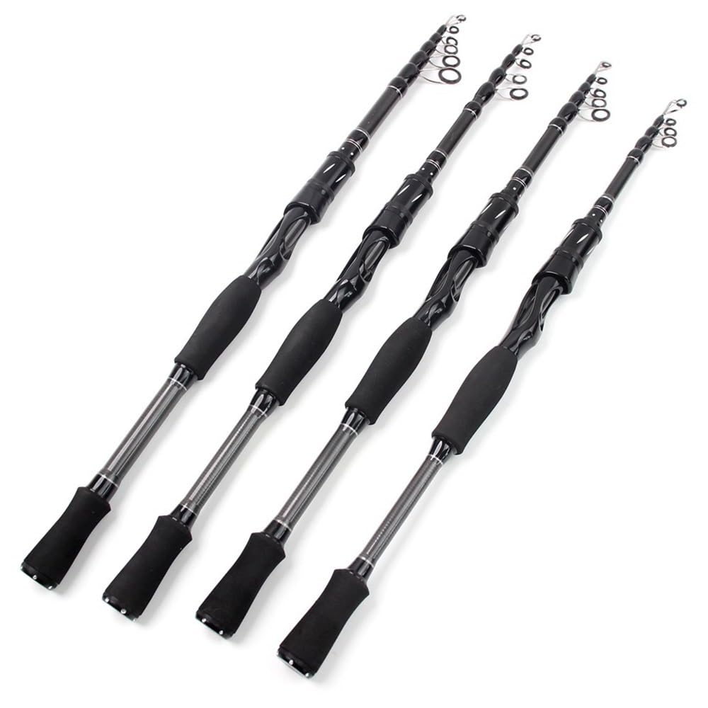 Wędki, Carbon Shock Absorbing Spinning Rod Ultra Light Short Section Fishing Pole Sprzęt wędkarski