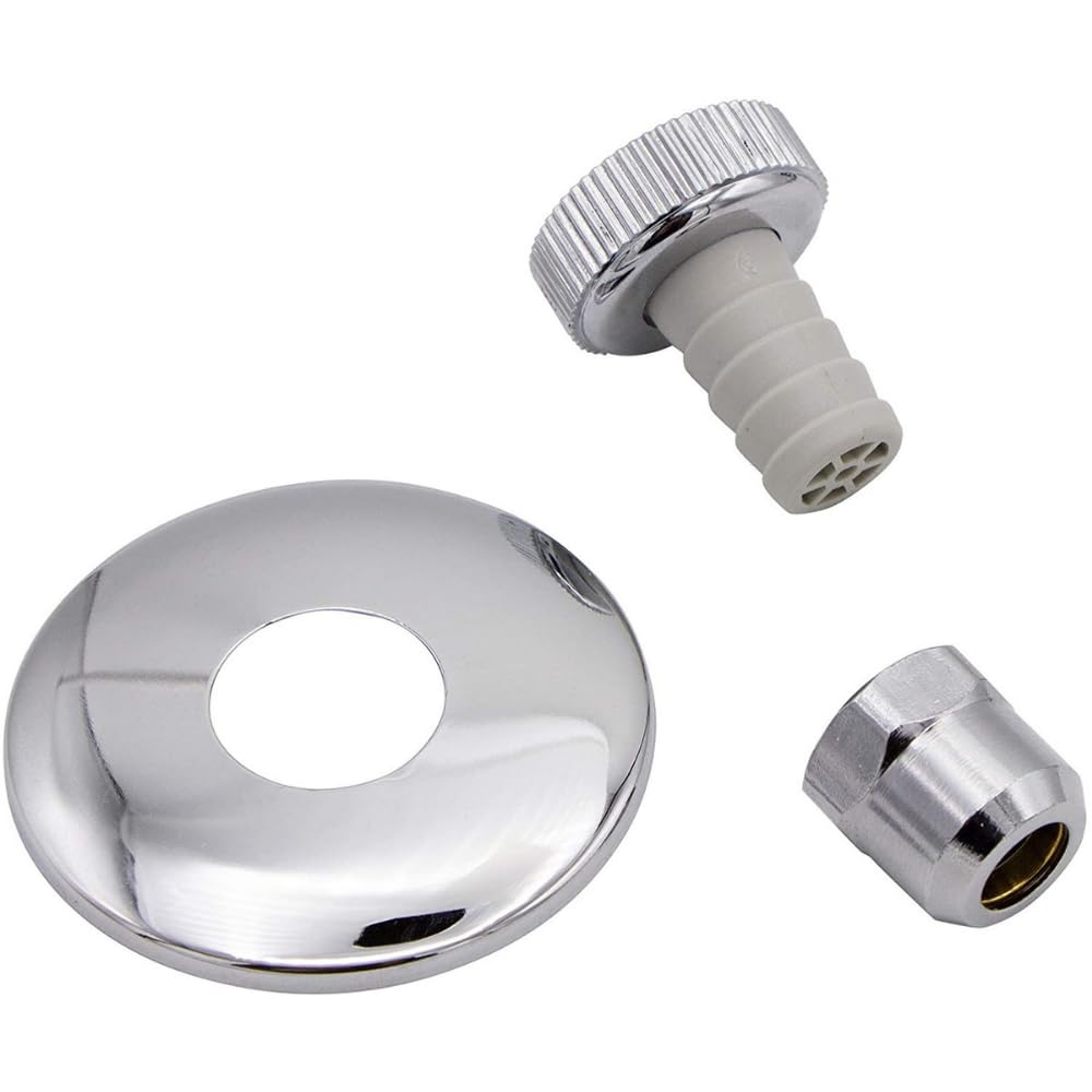 Schell | Robinet Équerre Combiné d'arrêt Universel 437011, 1/2, DN 15 Vanne d'angle combinée Auto-Étanche en laiton chromé pour machine à laver et lave-vaisselle.