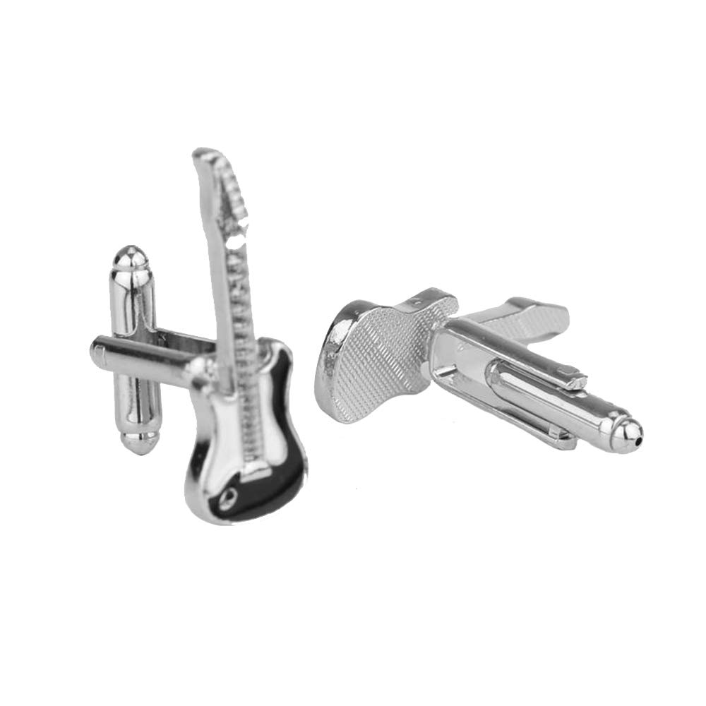 GenericMens Cufflink Stainless Steel Cufflinks Gift Guitar Shape Cuff Links Cuff Nails Sleeves Buttons For Wedding Business Men's Shirts