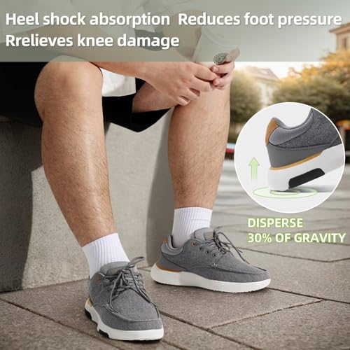 OrthoComfoot Men's Orthopedic Walking Shoes with Arch Support: Comfortable Casual Plantar Fasciitis Shoes for Flat Feet, Adjustable Cushion Orthotic Fashion Sneakers for Foot and Heel Pain2