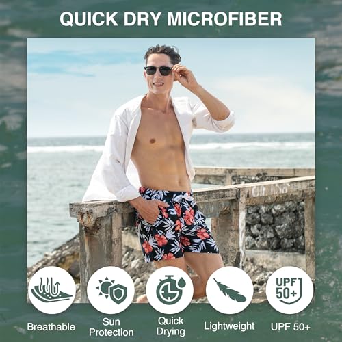 Image of Kanu Surf Men's Big Viper Extended Size Stripe Swim Trunk